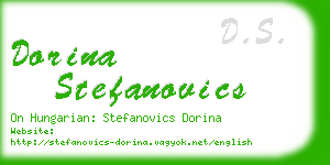 dorina stefanovics business card